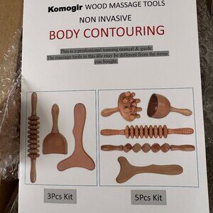Komogir Wood Therapy Body Contouring Massage Tool Set NEW